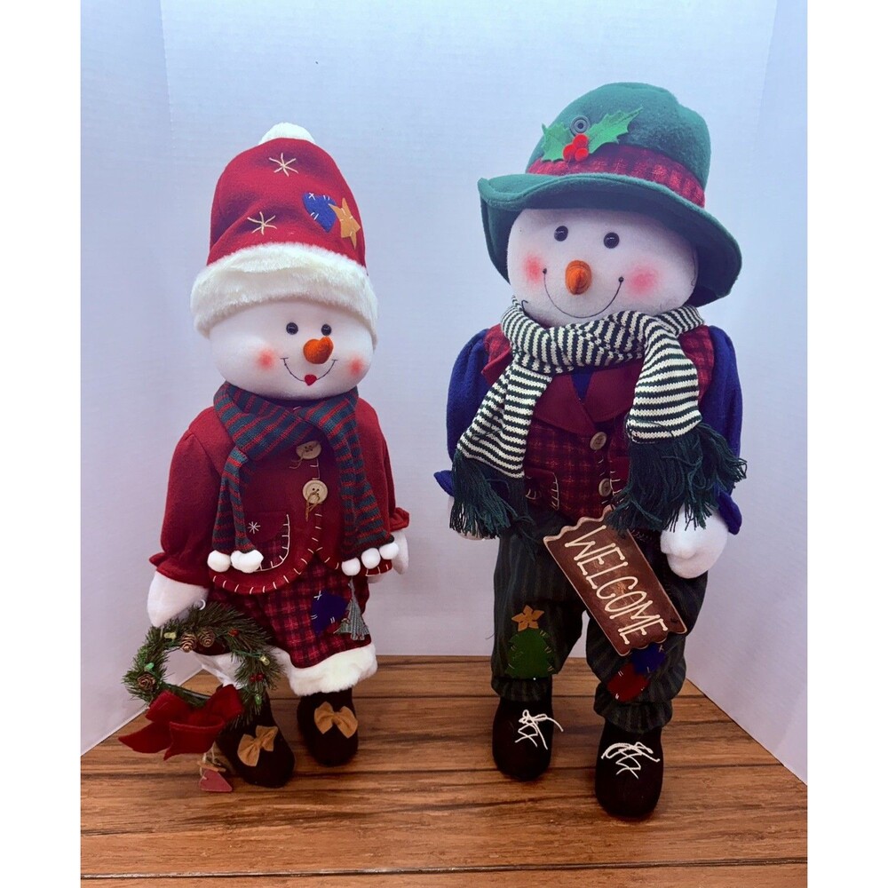 Avon Tina The Lighted Snowlady Tommy The Talking Snowman Christmas Decor New
